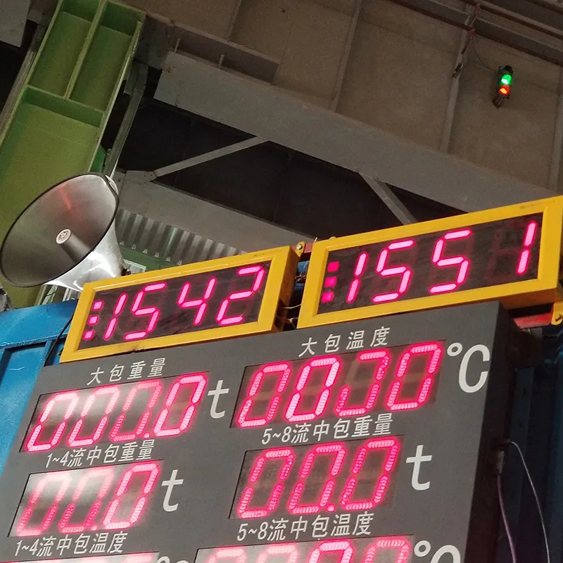 Крупногабаритный дисплей температуры жидкой стали.2